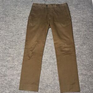 Wings + Horns Westpoint Chino Pants Mens 34 Brown Olive Cotton Button Fly Canada